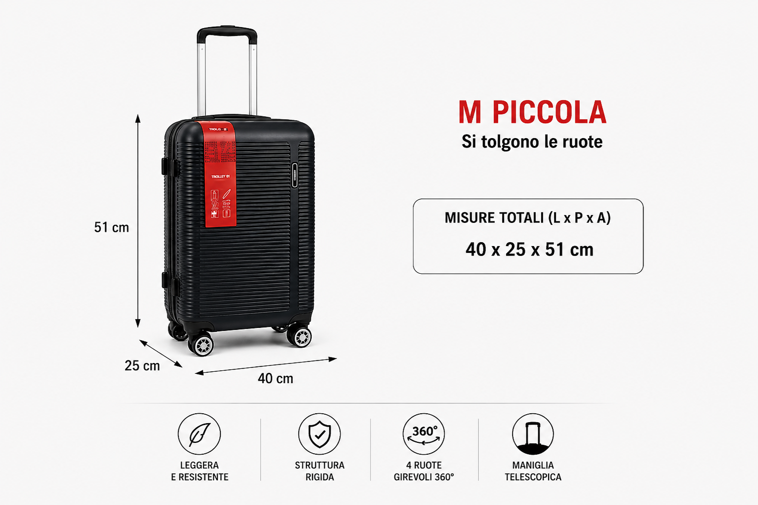 Acquista 1 valigia singola nella misura che preferisci 3