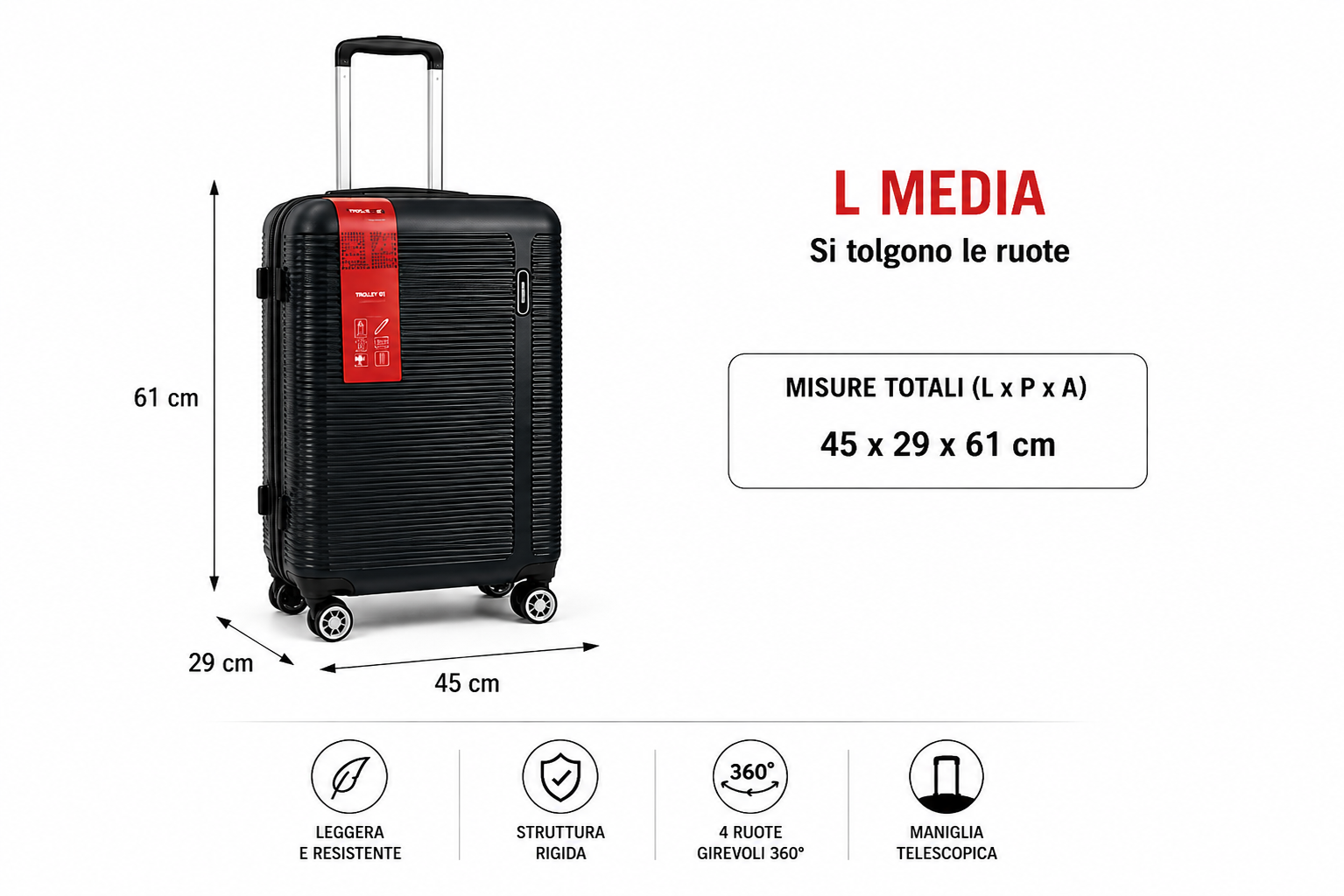 Acquista 1 valigia singola nella misura che preferisci 4