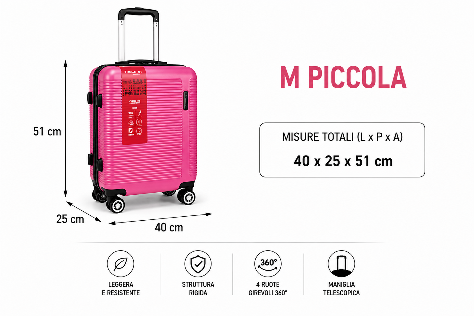Acquista 1 valigia singola nella misura che preferisci 11