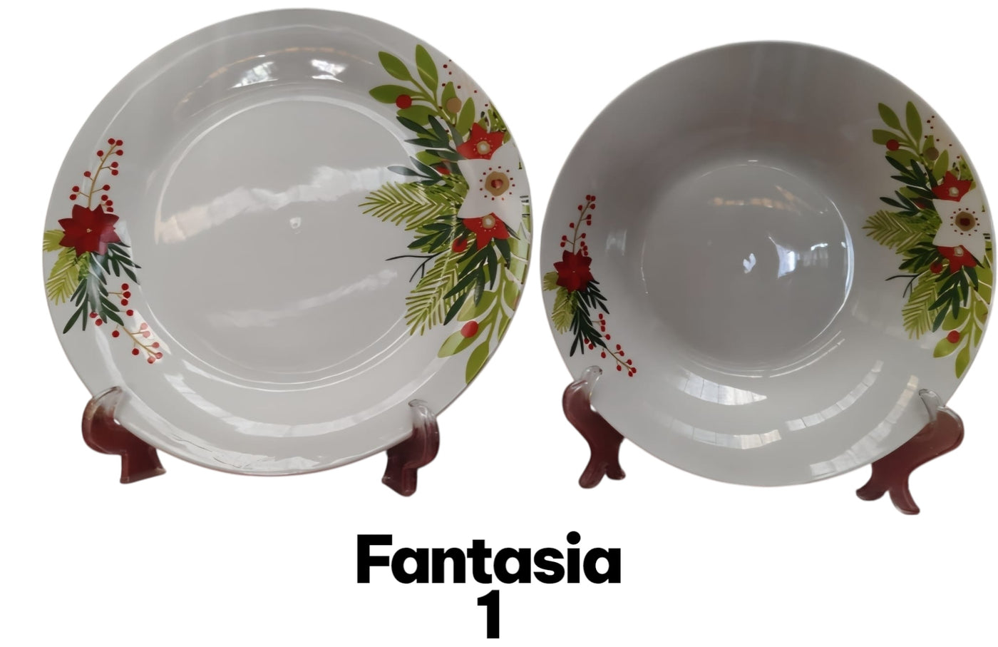 12 piatti Natale in porcellana