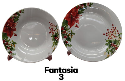 12 piatti Natale in porcellana