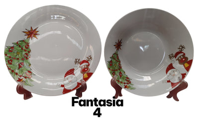 12 piatti Natale in porcellana