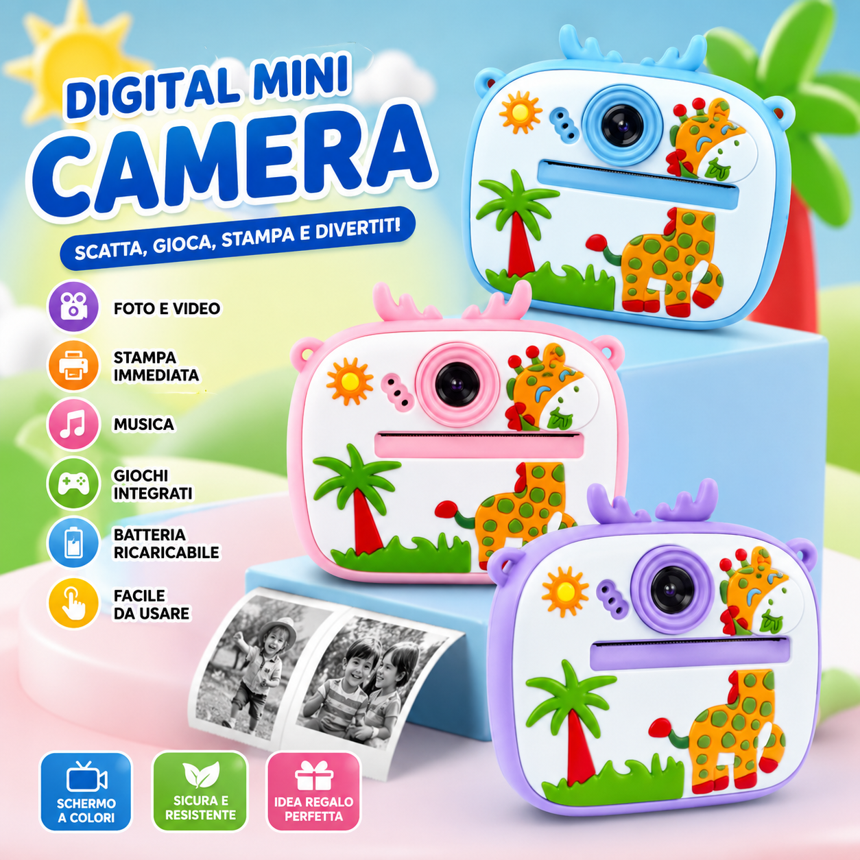 Mini Fotocamera Digitale  con Giraffa 1