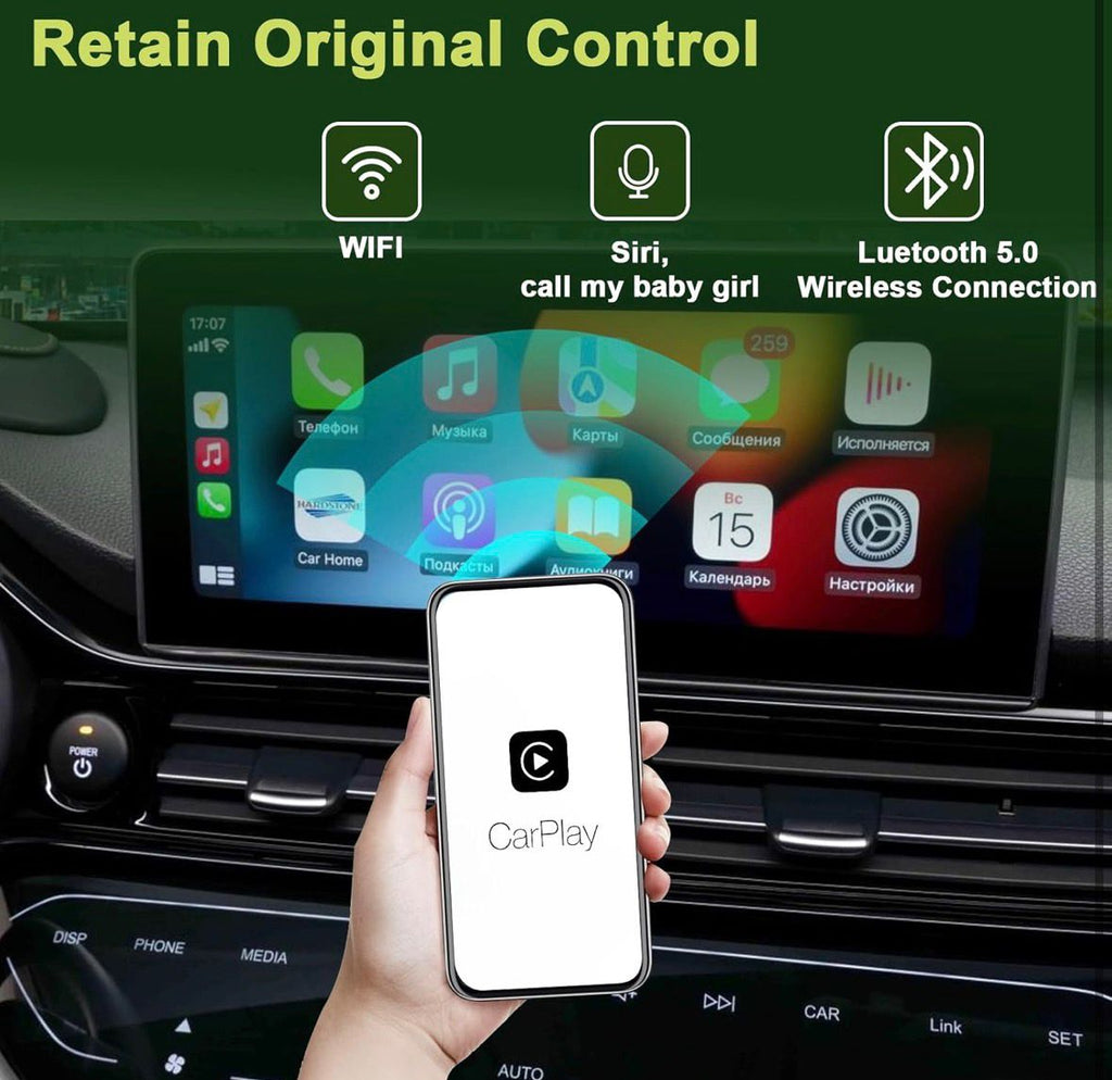 Adattatore Carplay & Android Auto Wireless 2 IN 1,Mini Carplay Wireless