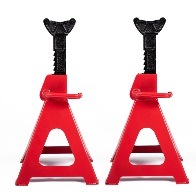 Cavalletti per Auto Sollevamento Regolabili – Set 2 Pezzi – Supporti per Auto da 3T e 6T – Altezza Regolabile 4