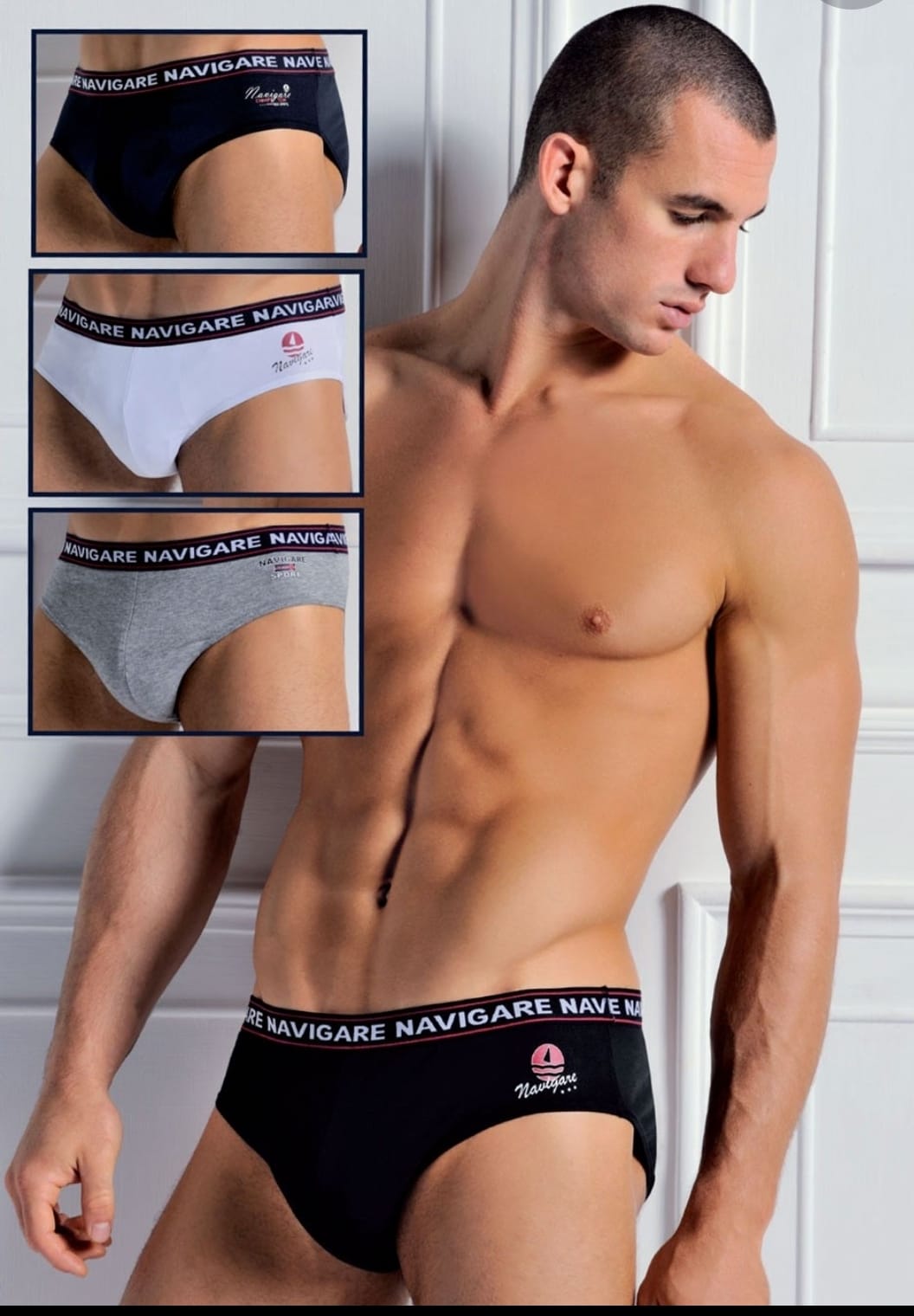 Navigare 324, 6Slip Uomo, Multicolore (Bianco/Nero/Antracite/Navi), X-Large... 8