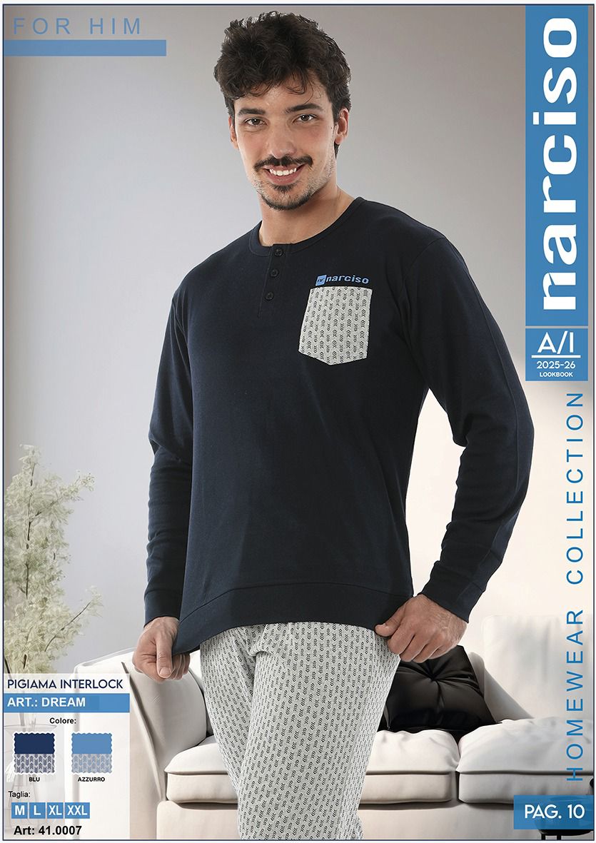Pigiama uomo caldo cotone U0015