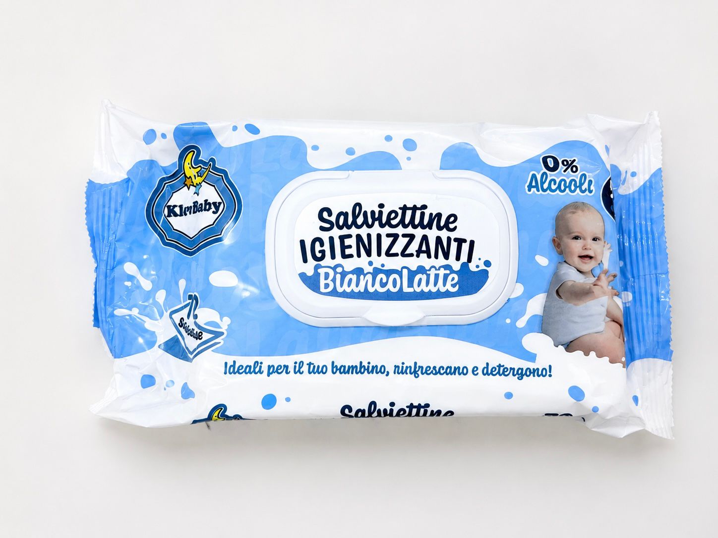 Cartone da 24 confezioni Salviettine Igienizzanti BiancoLatte