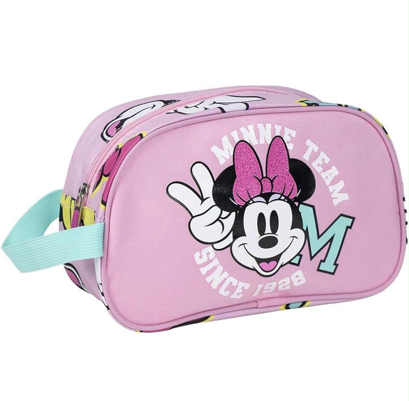 Beauty Case Minnie Disney Rosa – Pochette Porta Trucchi e Necessaire da Viaggio con Doppia Zip 1