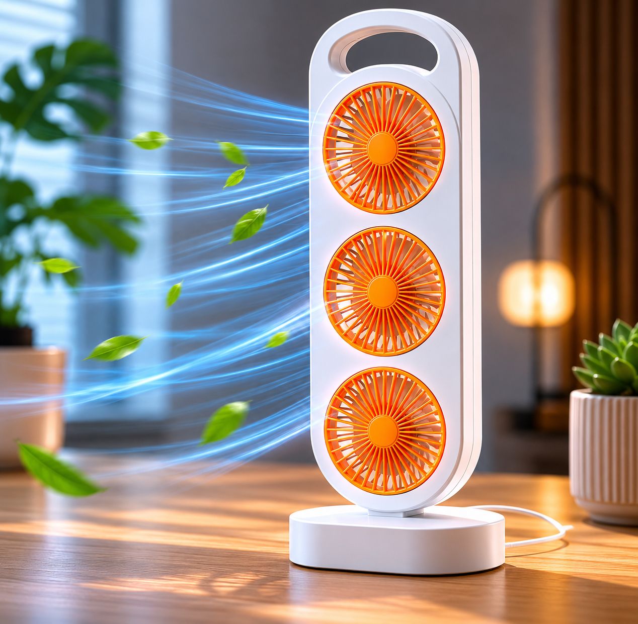 Ventilatore Portatile 3 in 1 a Tripla Ventola 4