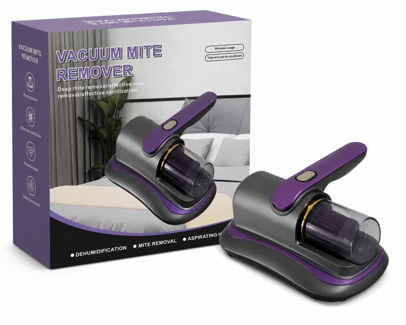 Aspiratore Anti-acaro UV Portatile per Materassi e Divani
