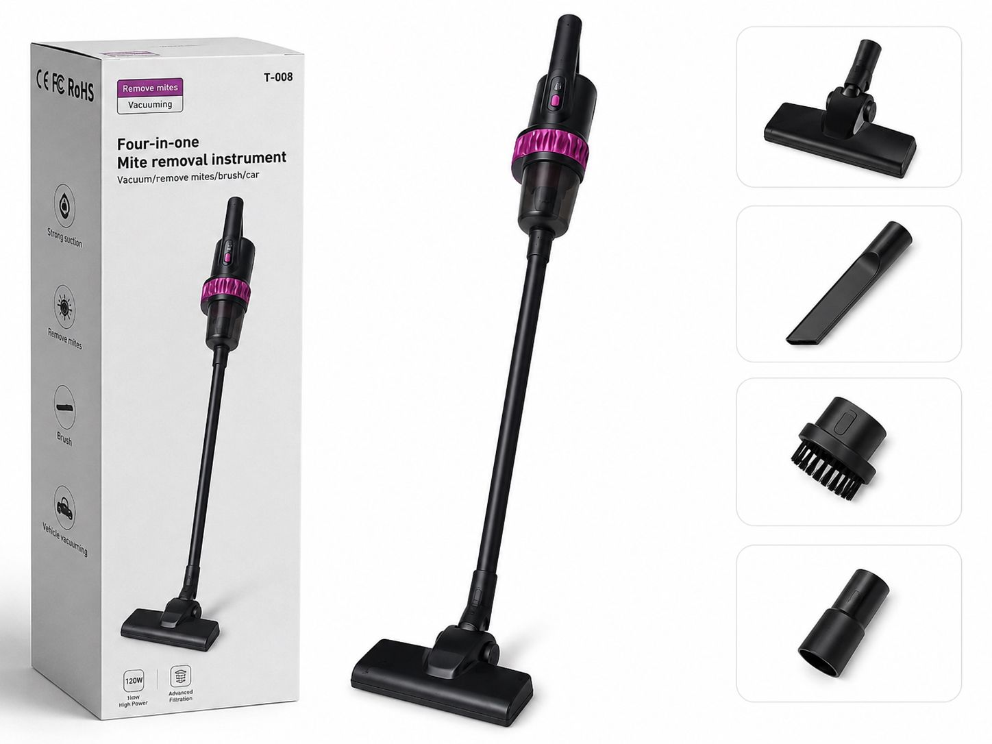 Aspiratore Portatile 4 in 1 con Accessori Inclusi 2