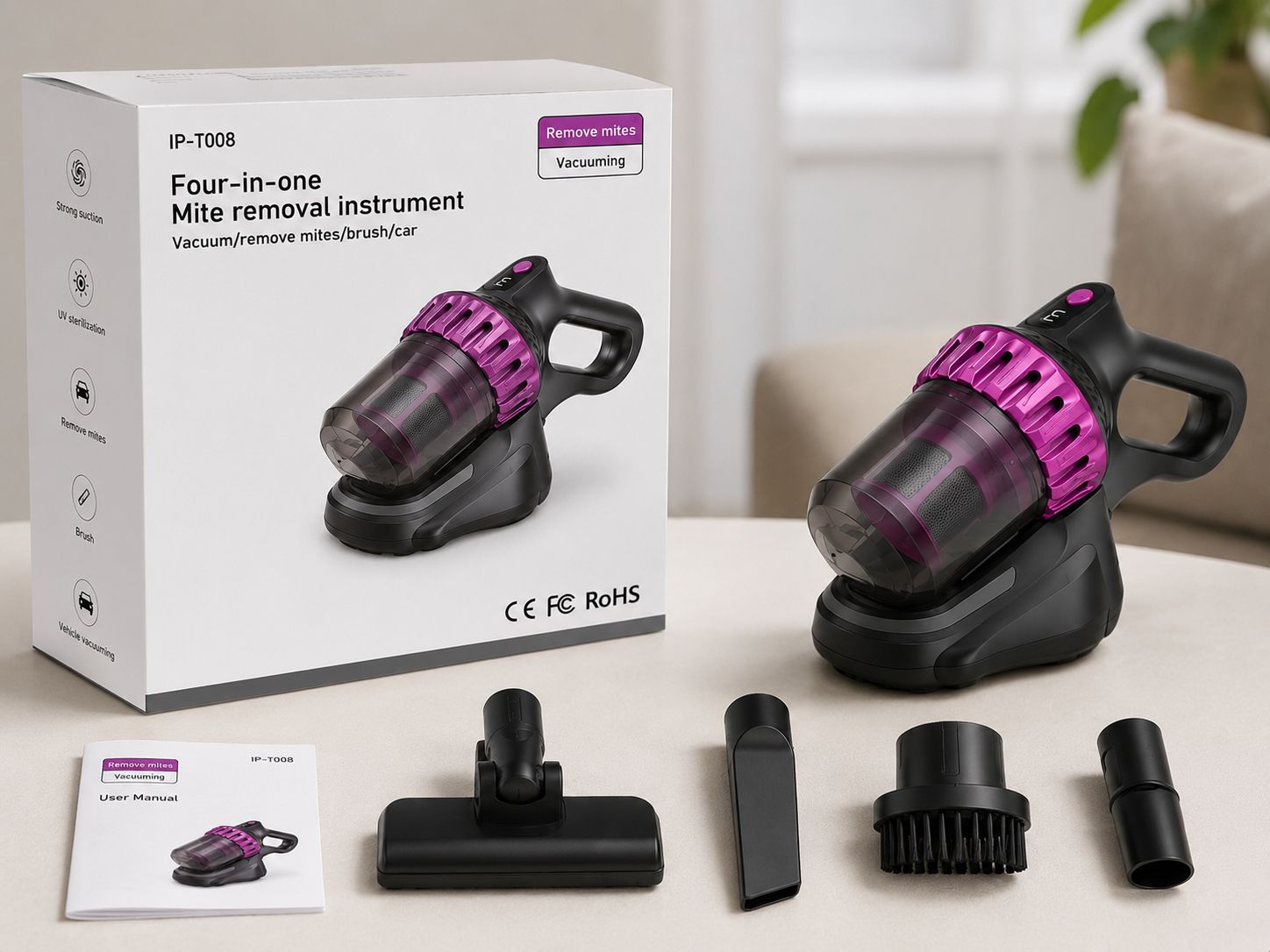 Aspiratore Portatile 4 in 1 con Accessori Inclusi 4