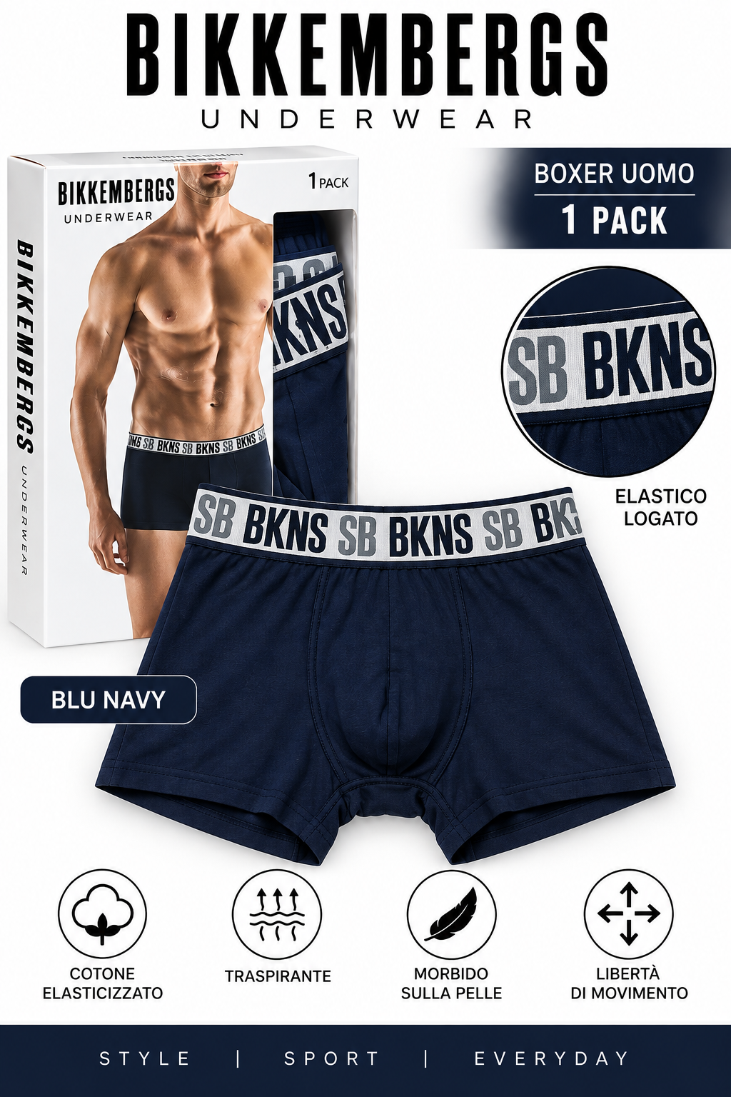 Boxer Uomo Bikkembergs– Intimo Uomo Elasticizzato 4