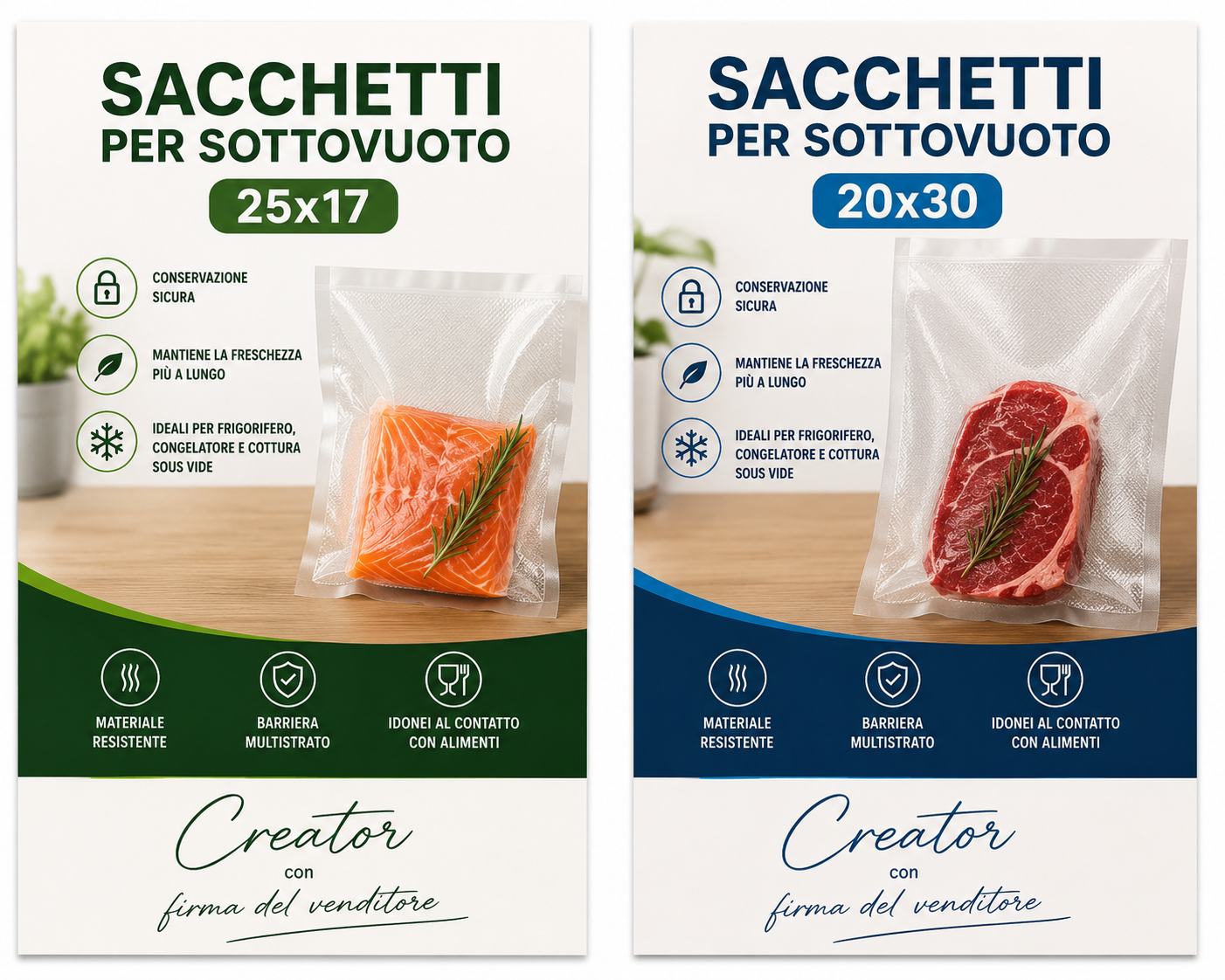 100 Sacchetti Sottovuoto Premium – Conserva gli Alimenti fino a Più a Lungo 1