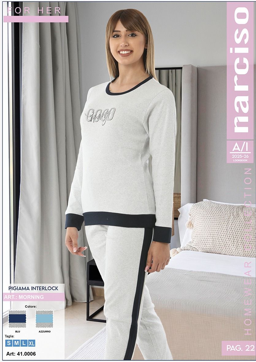 Pigiama donna caldo cotone