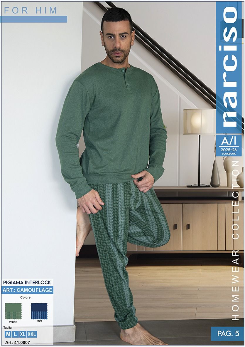 Pigiama uomo caldo cotone