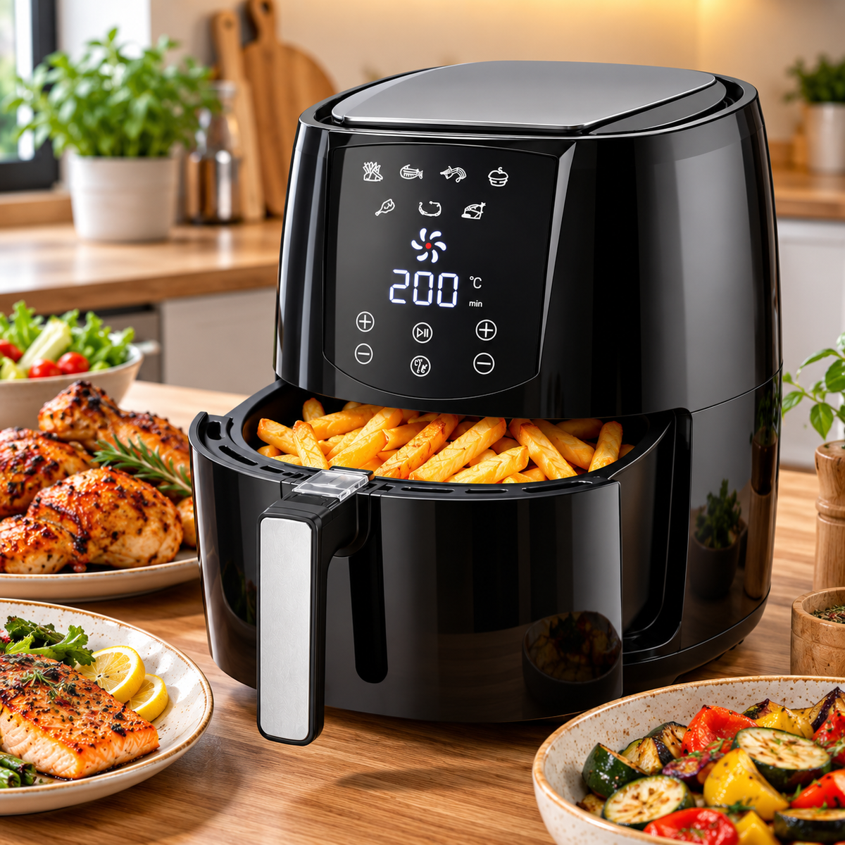 Friggitrice ad Aria Healthy Fryer – Cottura Sana e Croccante 5 lt 5