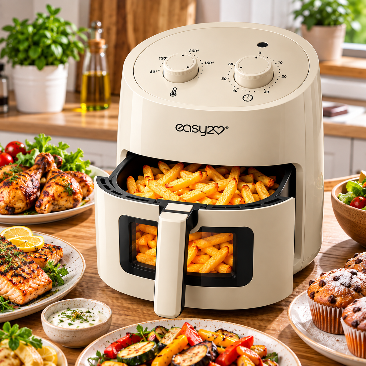 Friggitrice ad Aria Easy2 4 Litri – Cottura Sana e Croccante 4