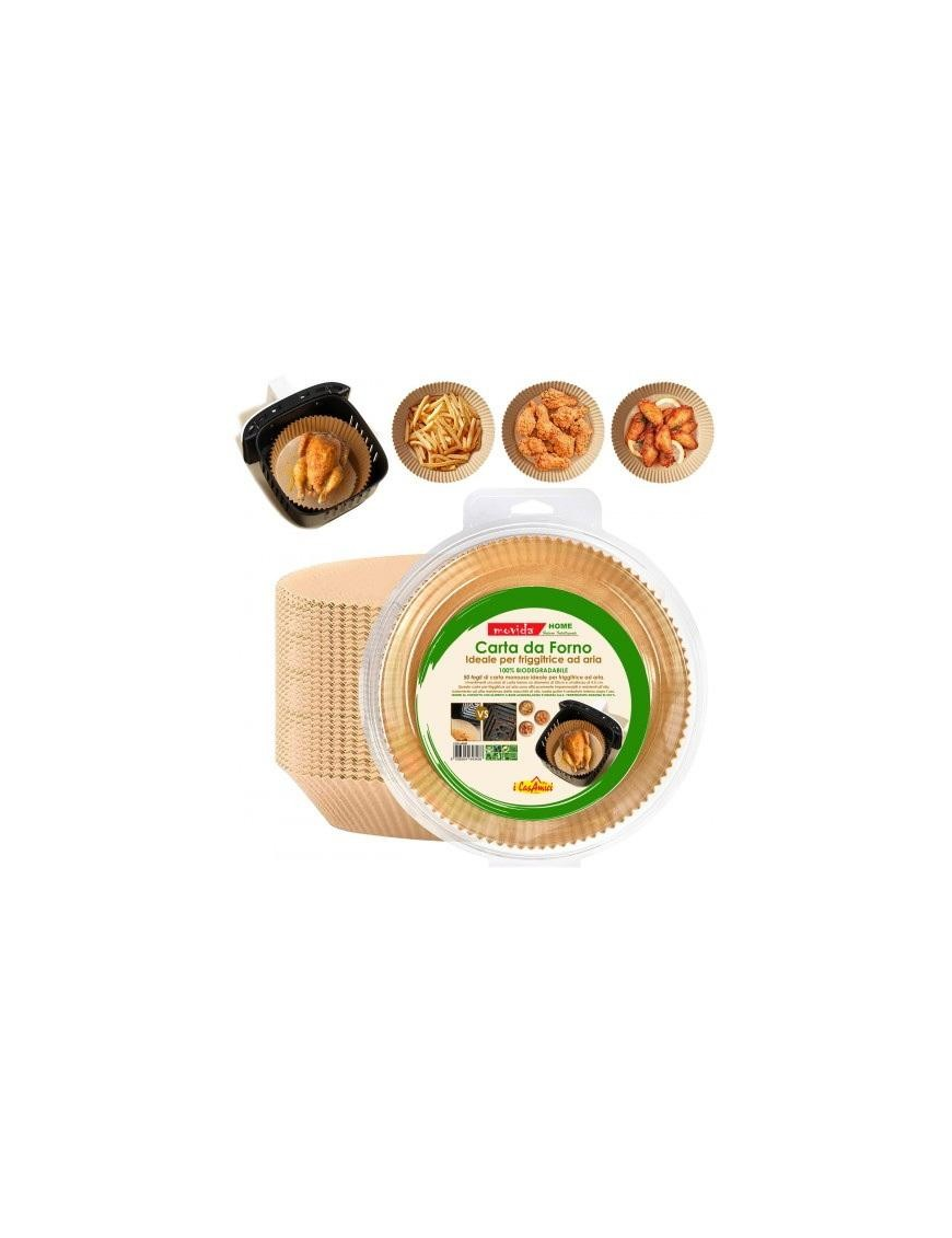 MOVIDA CARTA FORNO PER FRIGGITRICE DIAMETRO 20 CENTIMETRI 100PEZZI 1