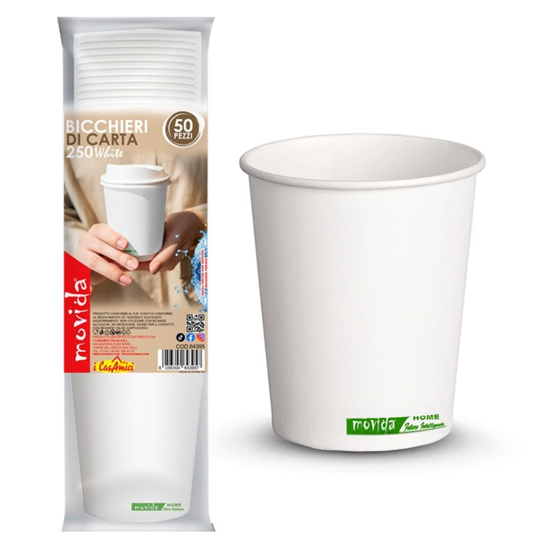 Movida 50 Bicchieri in Carta 250 ml 4