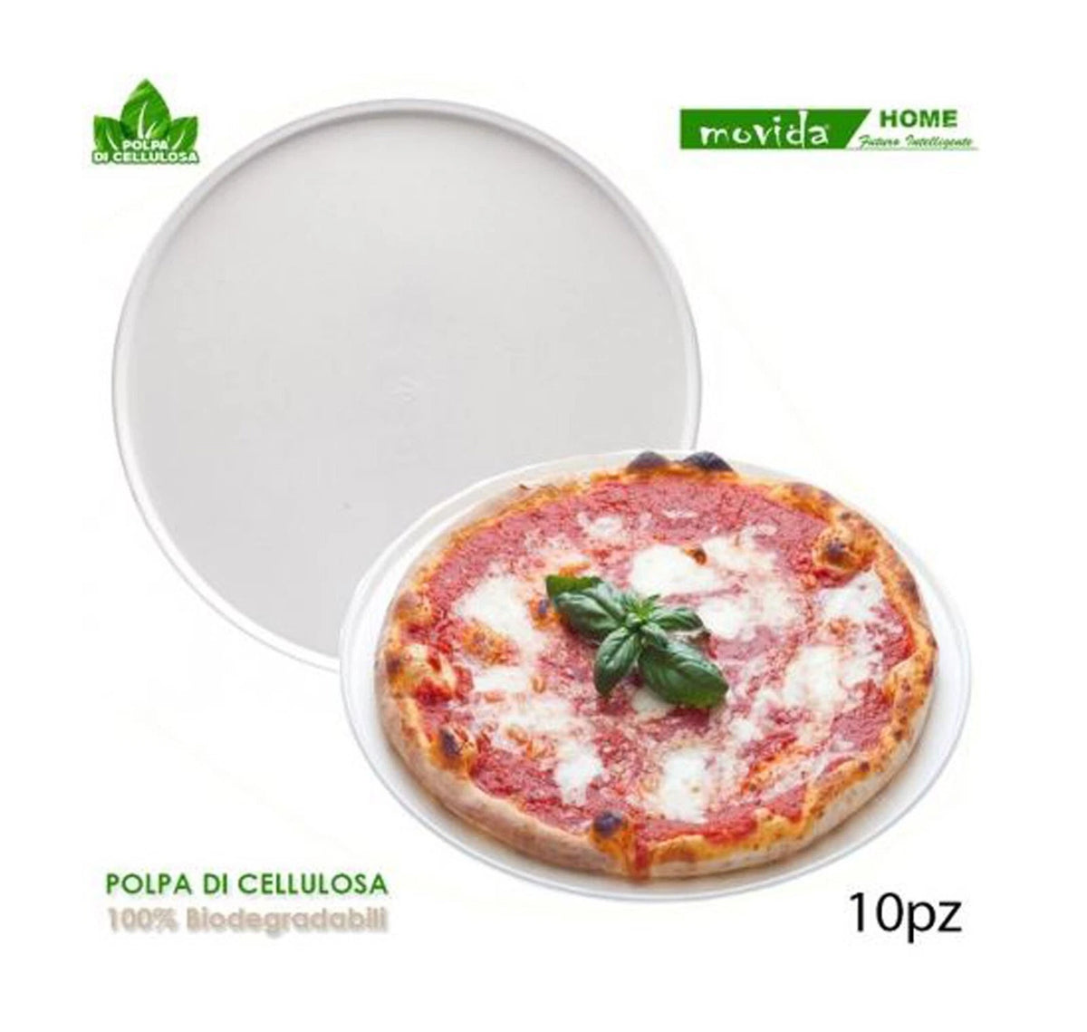 10 PIATTI PIZZA BIO ECOLOGICI CM 33 – POLPA DI CELLULOSA BIODEGRADABILE 5
