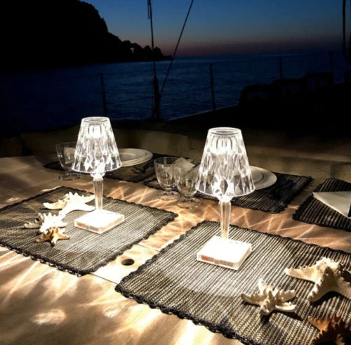 lampada da tavolo led ricaricabile touch per ristoranti bar hotel pub luce calda