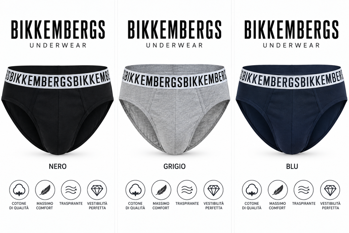 Slip Uomo Bikkembergs Intimo Uomo Cotone Mutande Uomo Comfort Vestibilità Perfetta