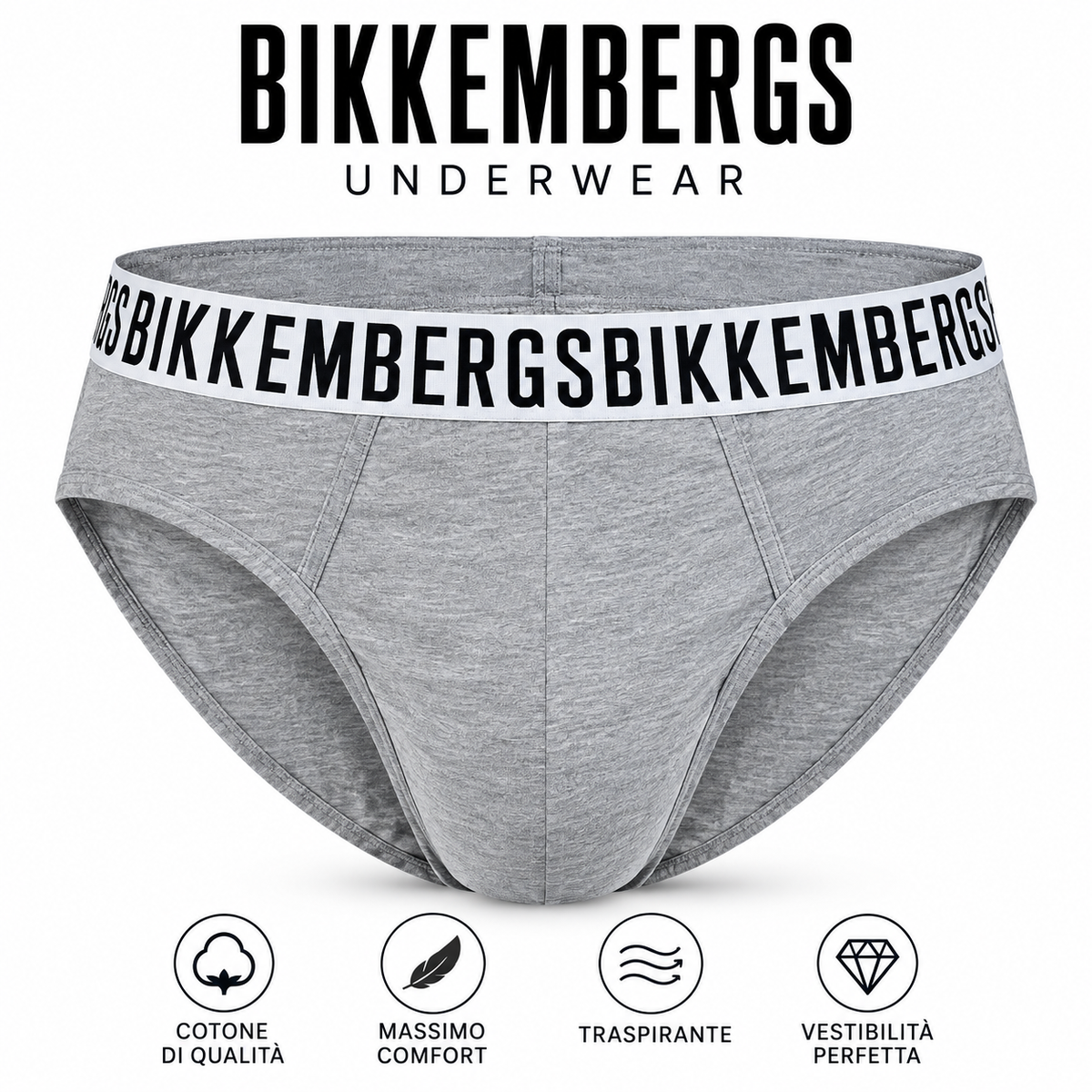 Slip Uomo Bikkembergs Intimo Uomo Cotone Mutande Uomo Comfort Vestibilità Perfetta 4