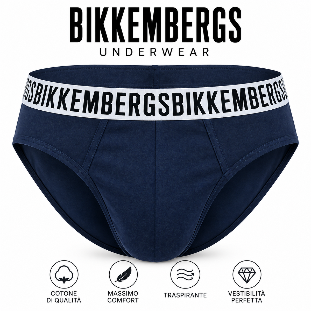 Slip Uomo Bikkembergs Intimo Uomo Cotone Mutande Uomo Comfort Vestibilità Perfetta 5