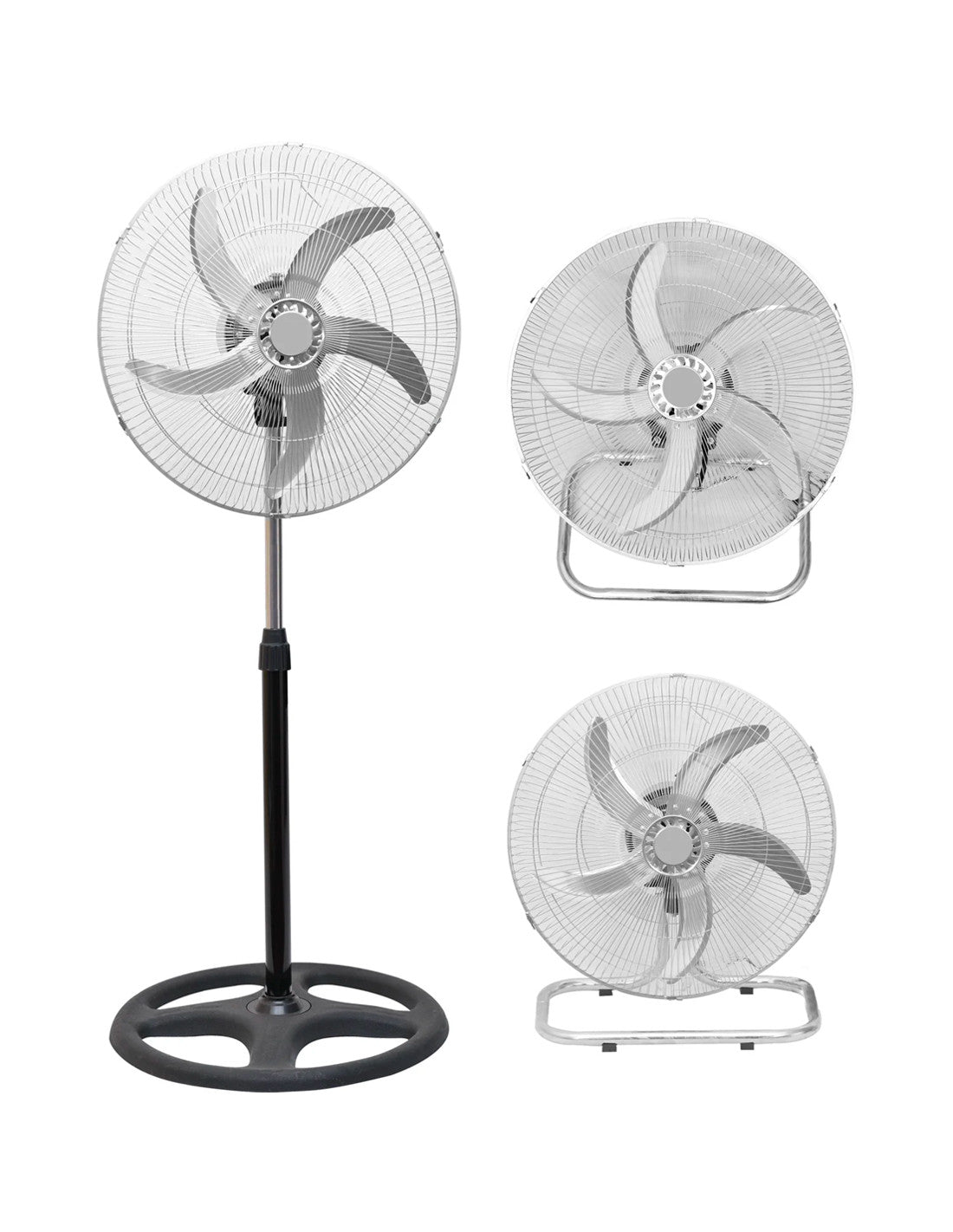 Ventilatore 3 in 1 Piantana da Tavolo e Parete 50W 5 Pale in Metallo Oscillante suprema 5